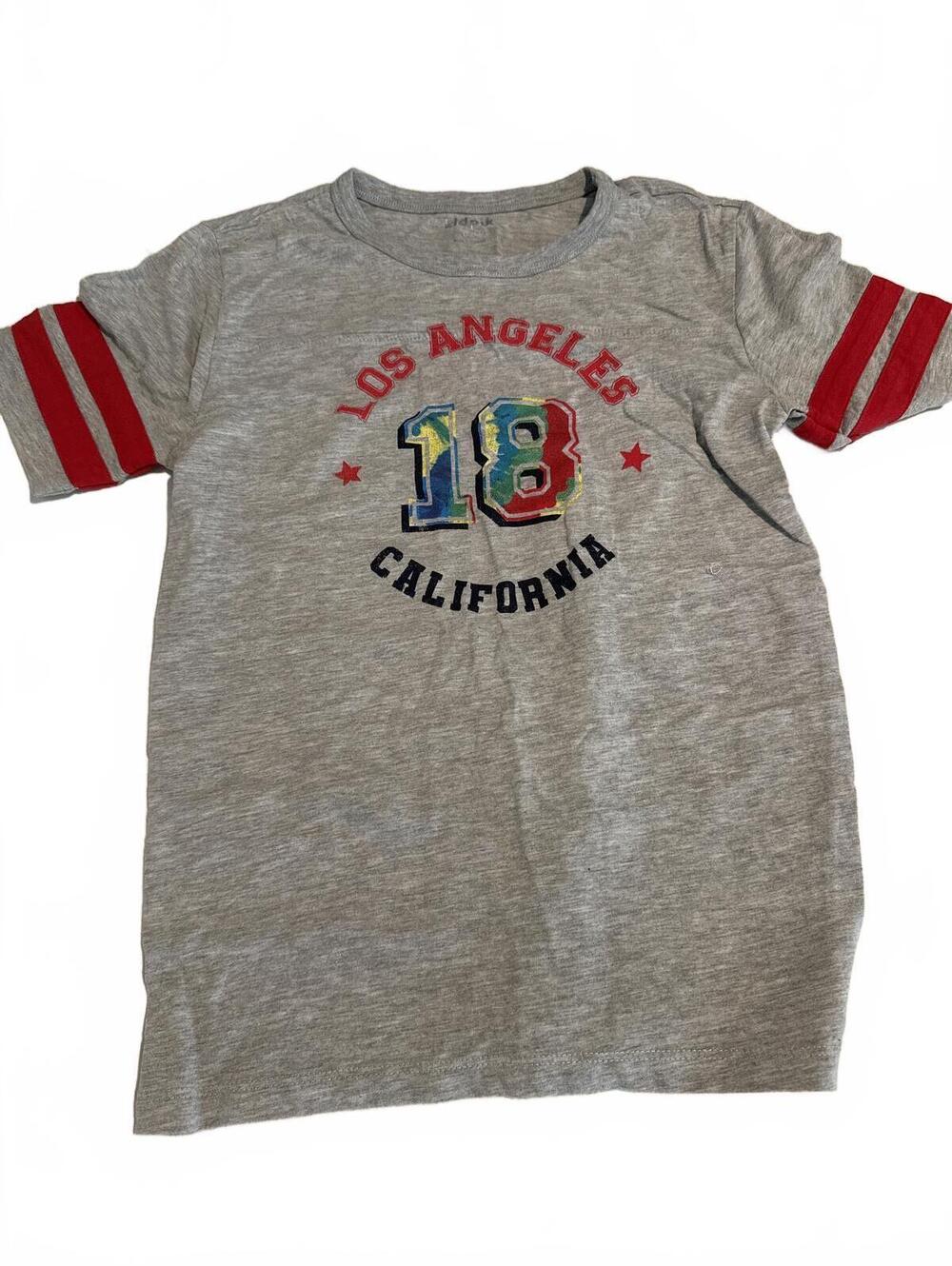Kidpik Boys Large Los Angeles 18 Graphic Tee Gray